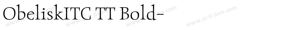 ObeliskITC TT Bold字体转换